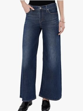 Levis 318 Shaping Wide Leg Ankle Length Stretch Denim Jeans Size 25